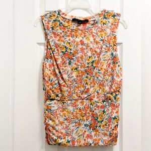 Cynthia Steffe Floral Sleeveless Top - Orange, Yellow, Green